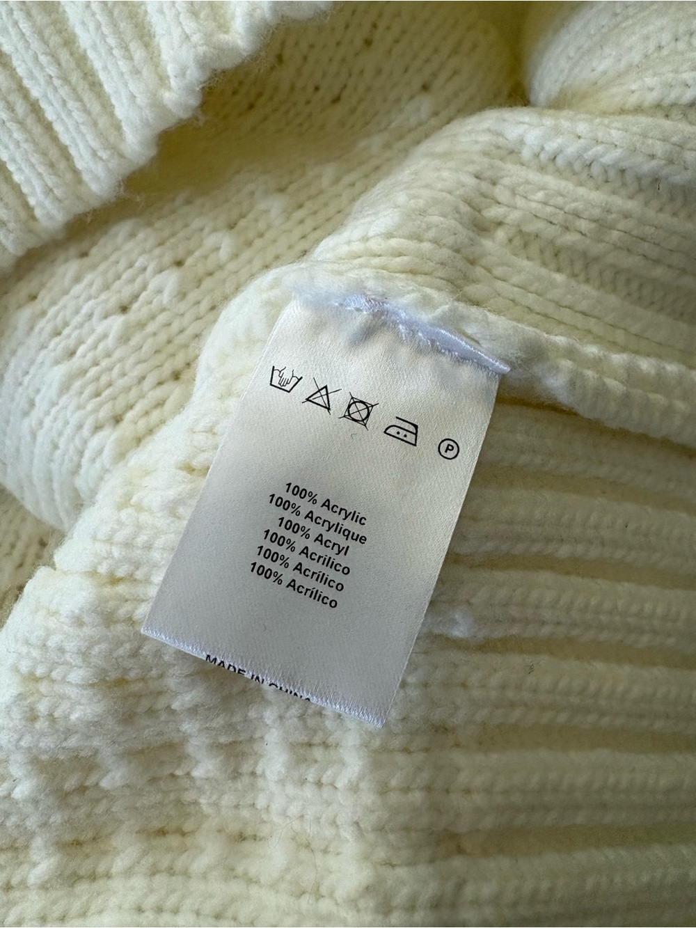 Anthropologie Maeve Callahan Cream Shag Loop Knit Cropped Mock Neck Sweater - Picture 5 of 7